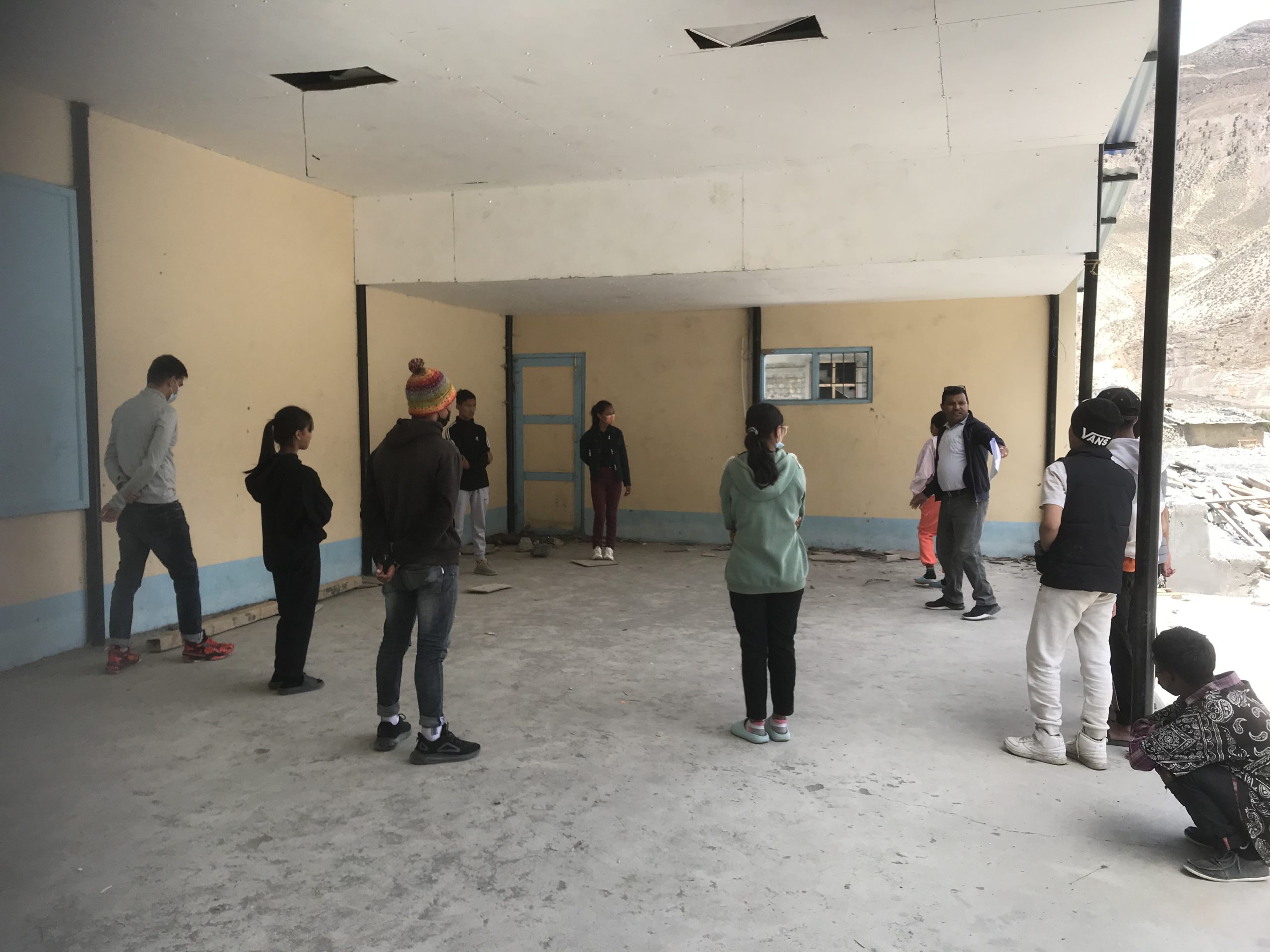 Students participating in empowerment program for snow leopard conservation in Mustang, Nepal