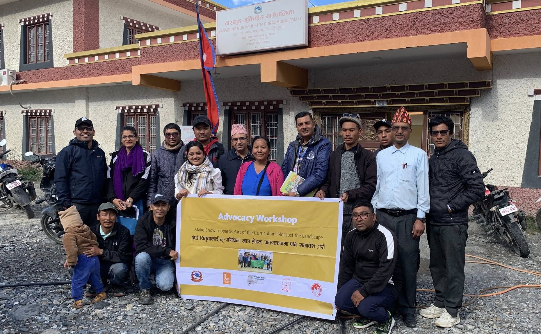 Workshop participants meet to discuss implementation of snow leopard conservation education into curriculums for local educational systems.